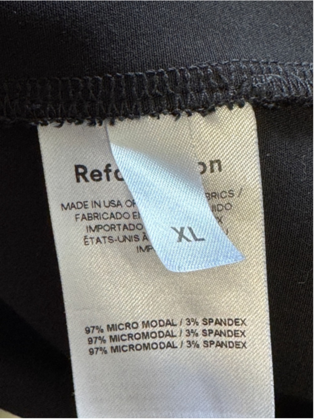 Reformation Henderson Knit Dress Black size XL - Picture 7 of 9
